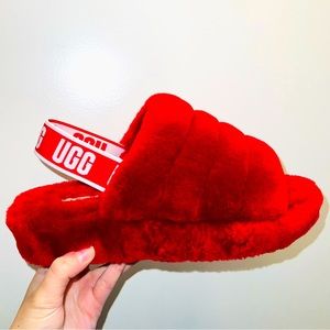 UGG Fluff Yeah Slide Red